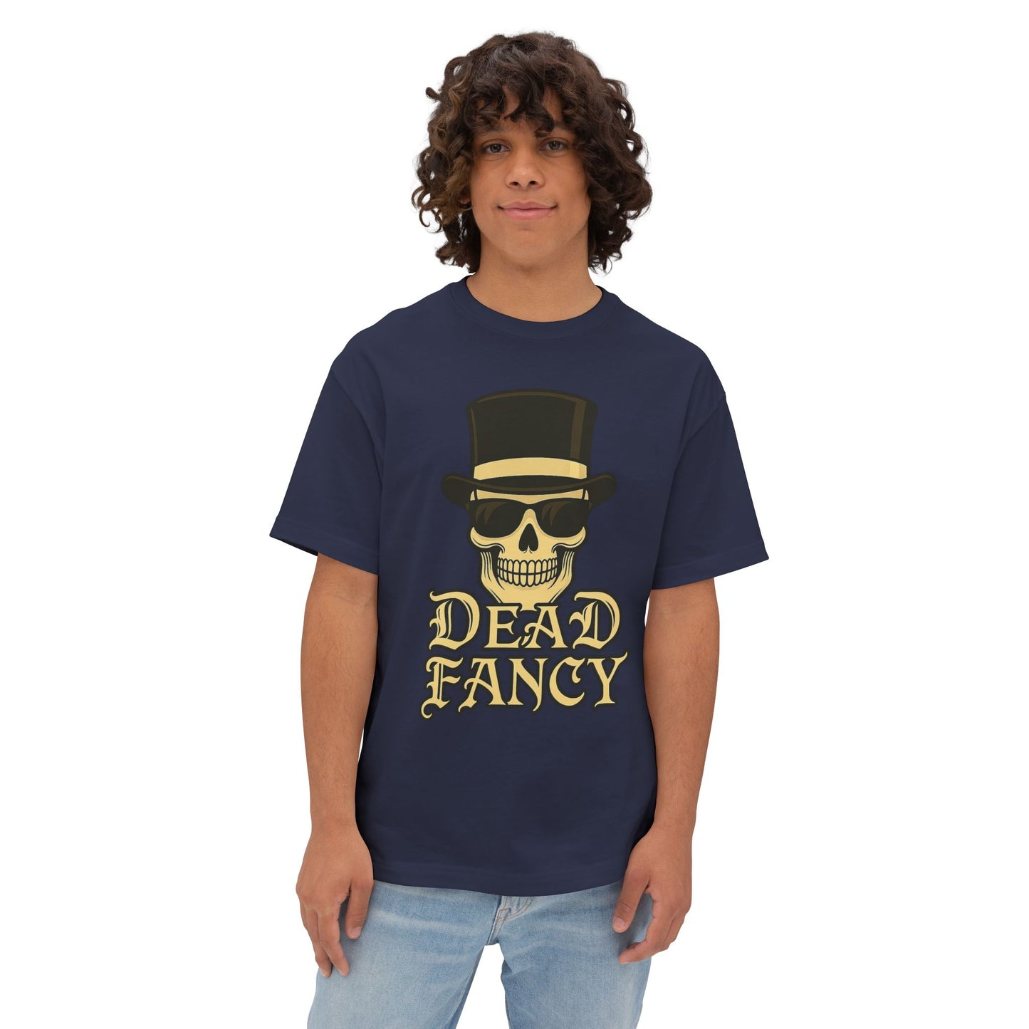 Dead Fancy Skull Design - Oversized Boxy Tee